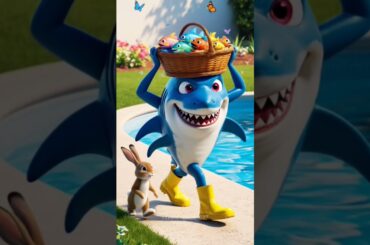 cute rabbit cute mommy shark #aramsamsam #rabbit #shark #funny