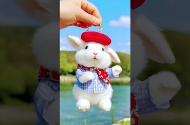Adorable Bunny in Red Hat Steals Hearts | #shorts #ai #aigenerated #cute #bunny