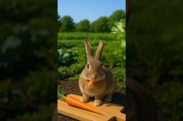 Cute Bunny Eating Carrot #shorts #rabbit #cutebunny