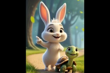 Tortoise Rides On The Back Of A Rabbit