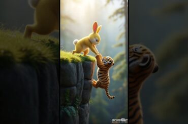 Cute Rabbit saves poor little cub #rabbitrescue #cuteanimals ##animalrescue #trending #youtuber #ai