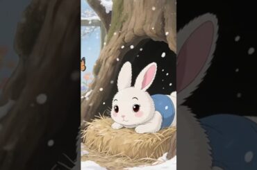 A Cute Rabbit living in tree #ai #rabbit #rabbitlife #bunny #shorts #funny  #shortsfeed #shortsvideo