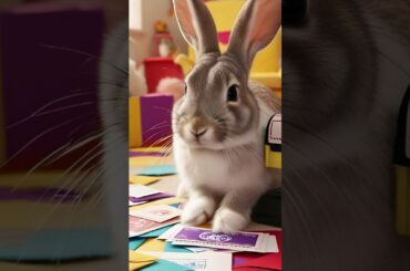 Bunny Mail Sorter with Thump-Powered Stamp | Cute Bunny Office Fun!