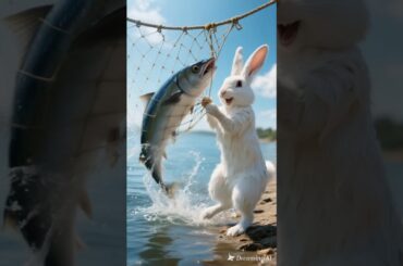 Rabbit Cooking Meat For The Fish #cooking #cute #rabbit #meat #fish