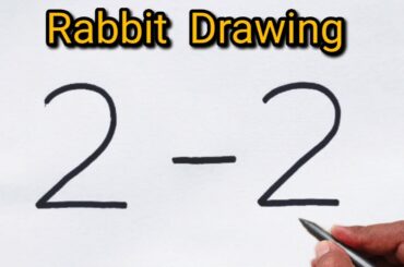 How to Draw a Cute Rabbit Using Double 2-2 | Easy & Fun Drawing Trick for Beginners