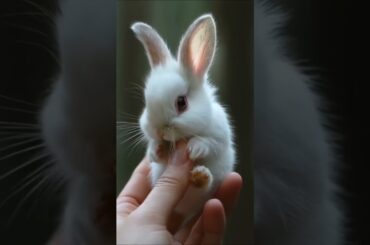 white bunny. pretty cute. Cute pet debut plan. Pastoral cute pet. cute pet in the countryside