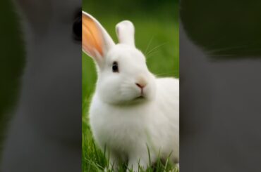 White Fluffy Bunny | Cute white Fluffy bunny #viral #foryou #animation #bunny #bunnystory #rabbit