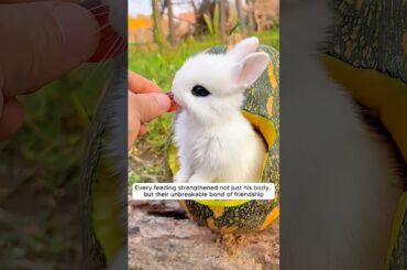 This man rescued a helpless baby bunny on the cold ground and then...