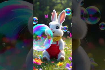 Cute rabbit and race