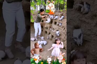 Cute Rabbit AI generated #shorts #video #viral