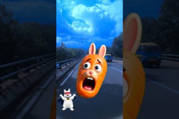 cute rabbit eating batman cake #rabbit #trendingshorts