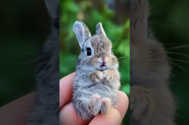 Cutest Baby Bunny on my Hand! #shorts #cuteanimals #babybunny
