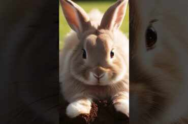 Adorable Bunny Burrowing in Soft Dirt | Cute Rabbit Digging Moments