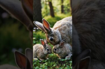 Cute Rabbit Mom and Baby Bunnies!