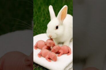 Rabbit Baby growth - Baby Animals 1 To 21 Days #animals #shorts