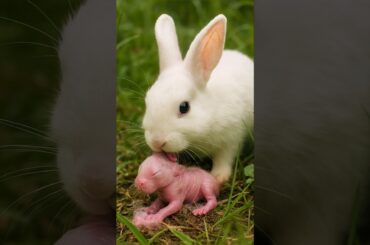 Baby rabbits grow very fast #shorts #animals #rabbit