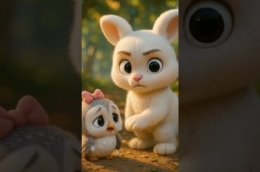 Cute Bunny Comforts Sad Owl | Heartwarming Animation #Shorts