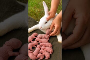 Baby BUNNY Grow Up Day By Day | Cute Baby Rabbit 1 To 22 Days #shorts