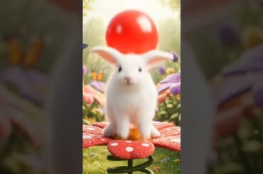 Bunny Meets a Magic Balloon #rabbit #cute #baby