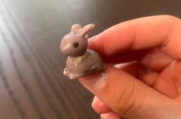 I made my on custom mold of a rabbit and made this mini soap