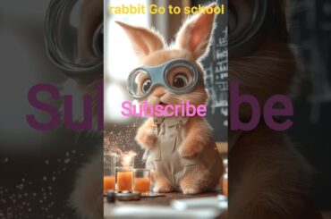 rabbit Go to school #short #funny #viral #cute #rabbit #school
