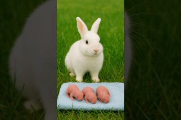 Rabbit Baby - Cute Baby Rabbit 1 To 24 Days - Rabbit growth #shorts #rabbit #bunny