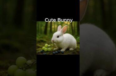 Cute Rabbit eating Grapes