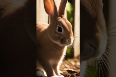 Adorable Bunny Digging in the Corner | Cute Rabbit Moments