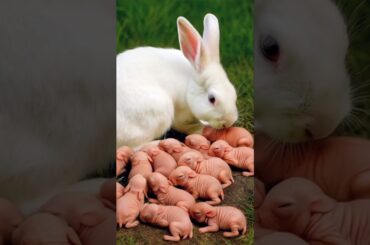 Rabbit 7 Babies Growth | Little Rabbit 1 To 15 Day #pet #cute #shorts