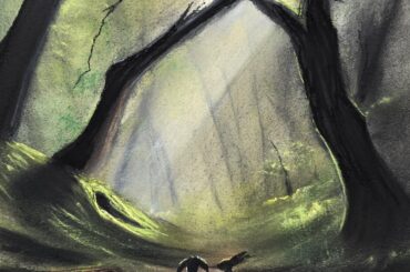 Run with me. Original wet charcoal and pastel art by me inspired by 'Watership down'.