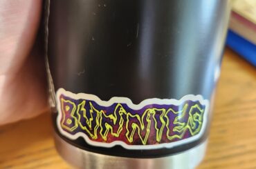Got this at a local music fest, its the name of a band forMA but i just like bunnies and it made me giggle
