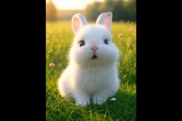 CUTE BABY RABBIT sings : LOVE ME LIKE YOU DO #shorts #catshorts #cats #cat #cutecat #kitten #pets