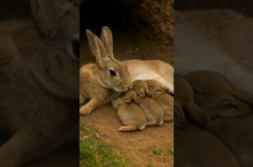 Criando conejos en la naturaleza. #rabbit #cute #bunny #animals #wildlife #primer_parto_de_conejos