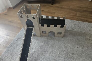 Homemade castle for bunnies