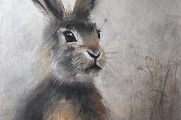 Hazel. A sensitive portrait using a combination of wet charcoal and pastels. By me.
