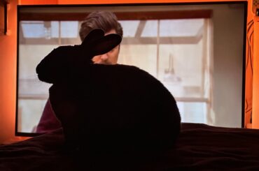 Trying to watch TV with Ellie