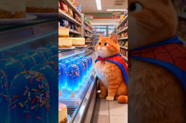 Cute Orange Rabbit Buys Sweet Delicious Popsicles