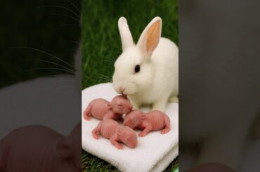 Cute Rabbit Baby | Baby Rabbits Growing Up Day By Day #animals #rabbit #growth