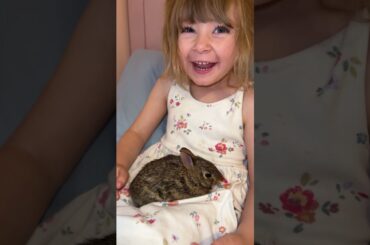 My little bunny whisperer!