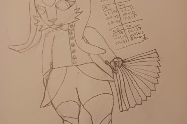 I was wondering how I did on my bunny dnd character drawing? I think he's cute