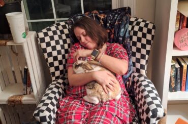 Someone enjoyed cuddles too much and wasn't happy when I put him back down.