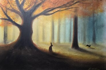 Watership Down inspired art by Andrew McAdam (me) Fiver and the black rabbit.