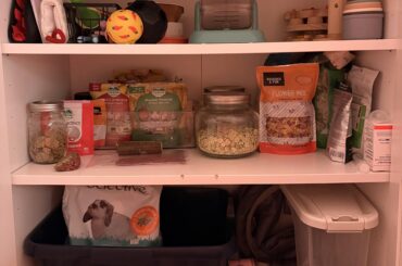 finally organized the bunny cabinet