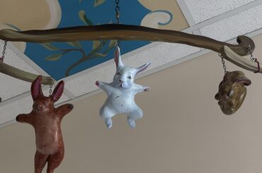 Saw this interesting flying bunny at children’s hospital today