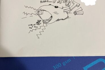 tried to draw what goes on during treat time