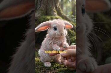little cute rabbit is being friendly to human. #cute #rabbit #animals #babyanimals #animalfriends