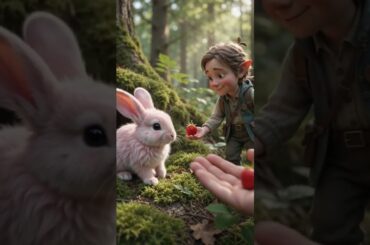 rabbit feel love.  human and animals love. #cute #rabbit #animals
