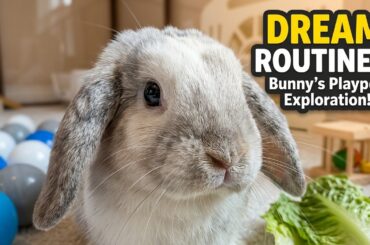 Benji the Baby Bunny Explores His Dream Playpen | So Cute!