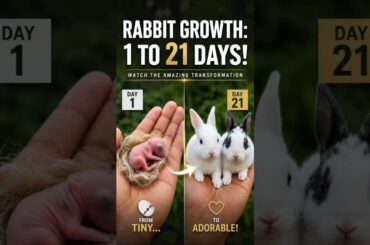 Rabbit Growth - Baby Animals 1 To 21 Days #cute #bunny