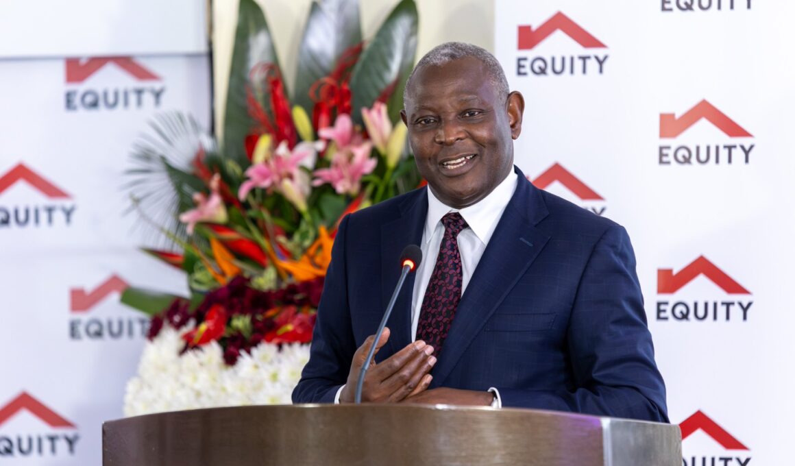 James Mwangi speaking at Equity Group's H1 2026 investor presentation.